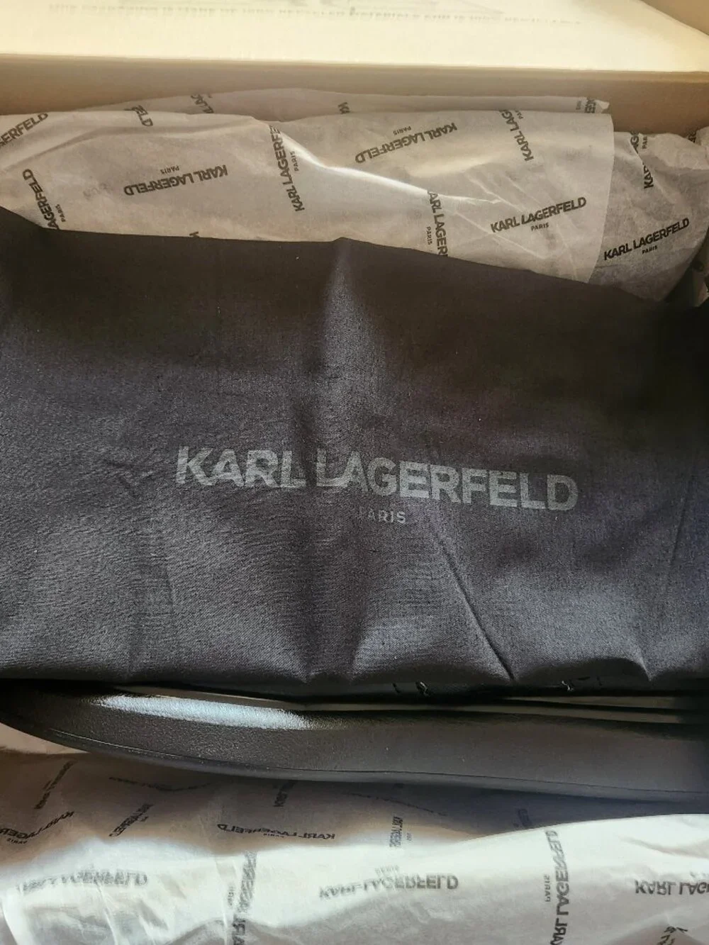 Karl Lagerfeld Paris LFS3008 Men's Leather Combat Boots. NIB. Size 11